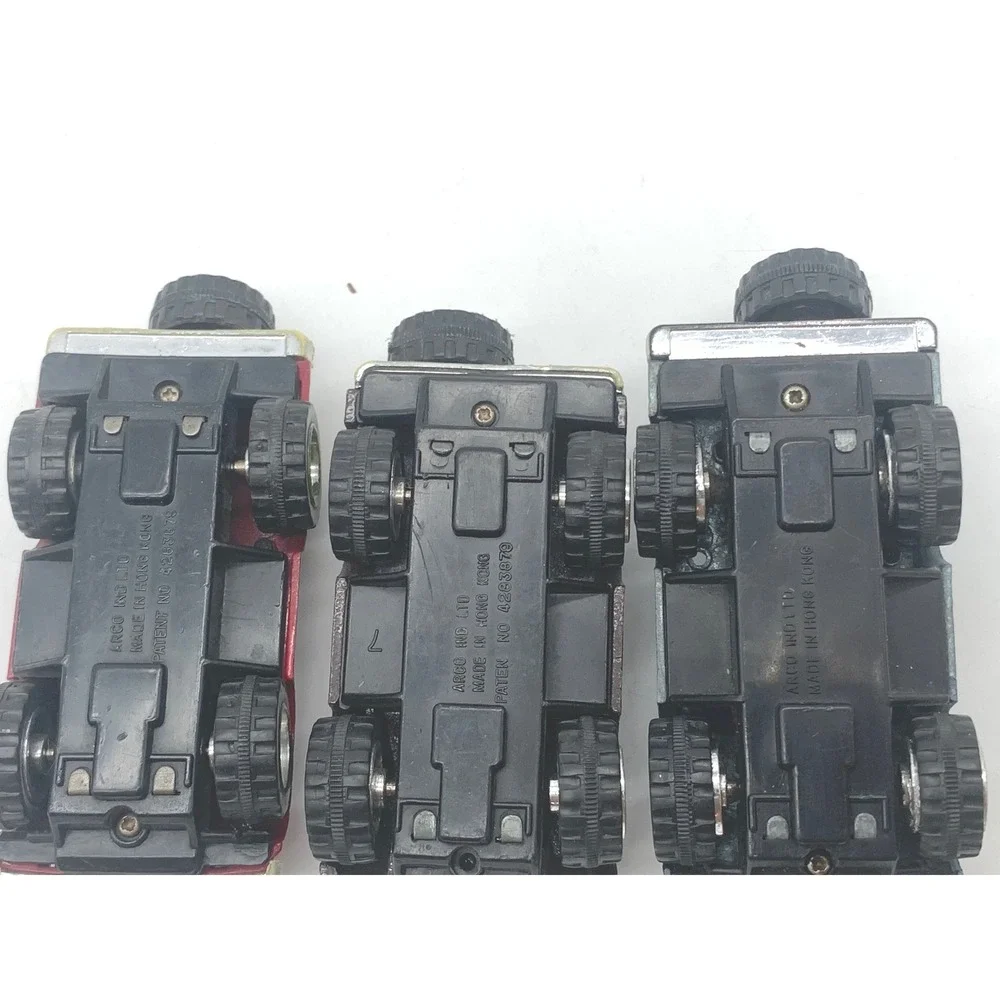 Vintage Arco Diecast Toy Trucks Set 3 1980s Pull Back Action Stomper Hong Kong